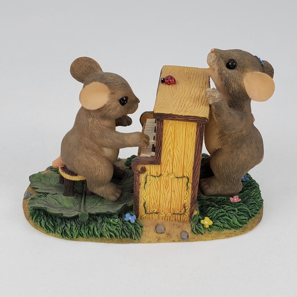 Charming Tails We Make Beautiful Music Together Figurine Signed Dean Griff 2000